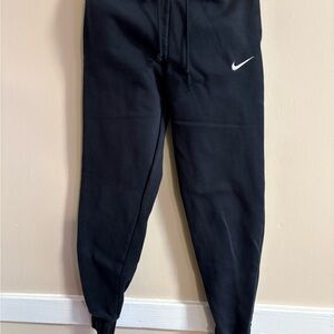 Nike Kids Black Joggers with White Logo